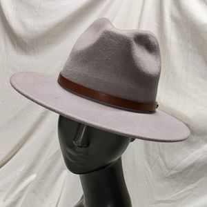 Free people hat with leather brim